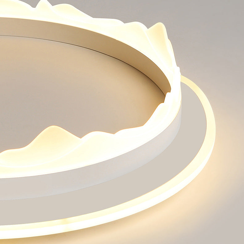 Moderne eklektische runde Eisen-Acryl-LED-Deckenleuchte für das Schlafzimmer 