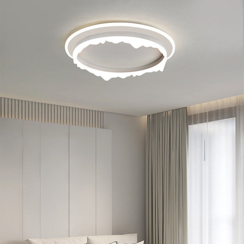 Moderne eklektische runde Eisen-Acryl-LED-Deckenleuchte für das Schlafzimmer 
