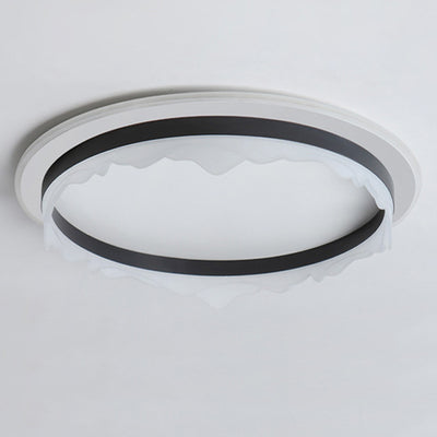 Moderno Eclecticismo Redondo de Hierro Acrílico LED Luz de Techo Empotrada para Dormitorio 