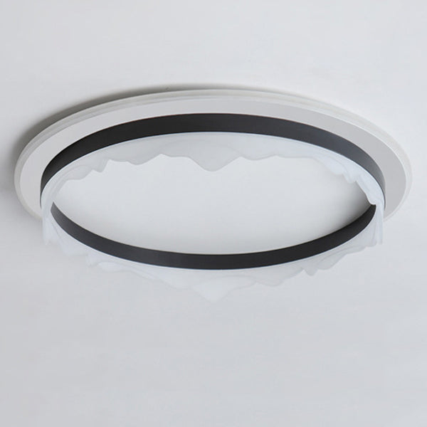 Moderno Eclecticismo Redondo de Hierro Acrílico LED Luz de Techo Empotrada para Dormitorio 