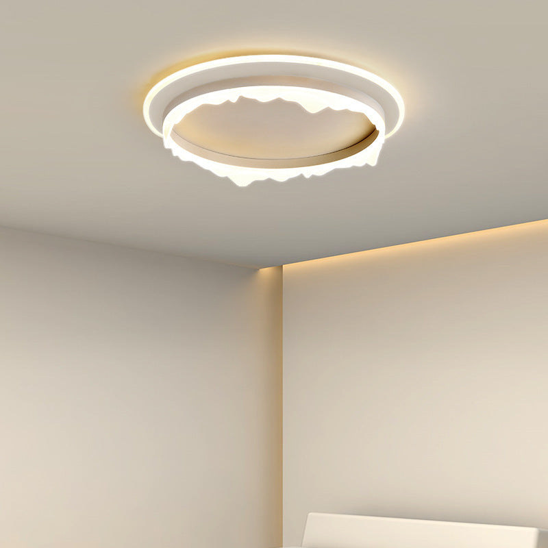 Moderne eklektische runde Eisen-Acryl-LED-Deckenleuchte für das Schlafzimmer 