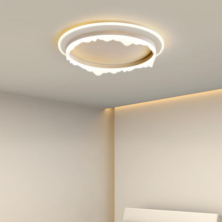Moderne eklektische runde Eisen-Acryl-LED-Deckenleuchte für das Schlafzimmer 
