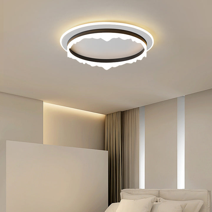 Moderne eklektische runde Eisen-Acryl-LED-Deckenleuchte für das Schlafzimmer 