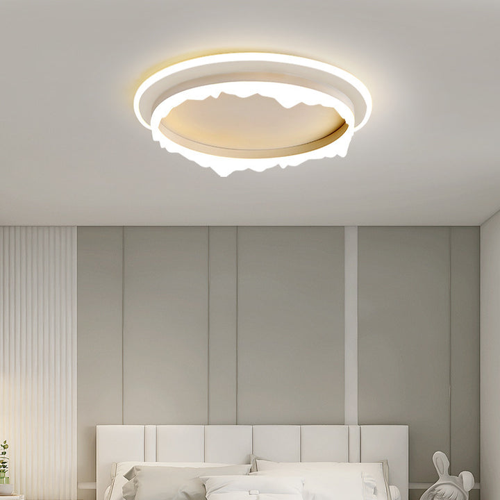 Moderne eklektische runde Eisen-Acryl-LED-Deckenleuchte für das Schlafzimmer 