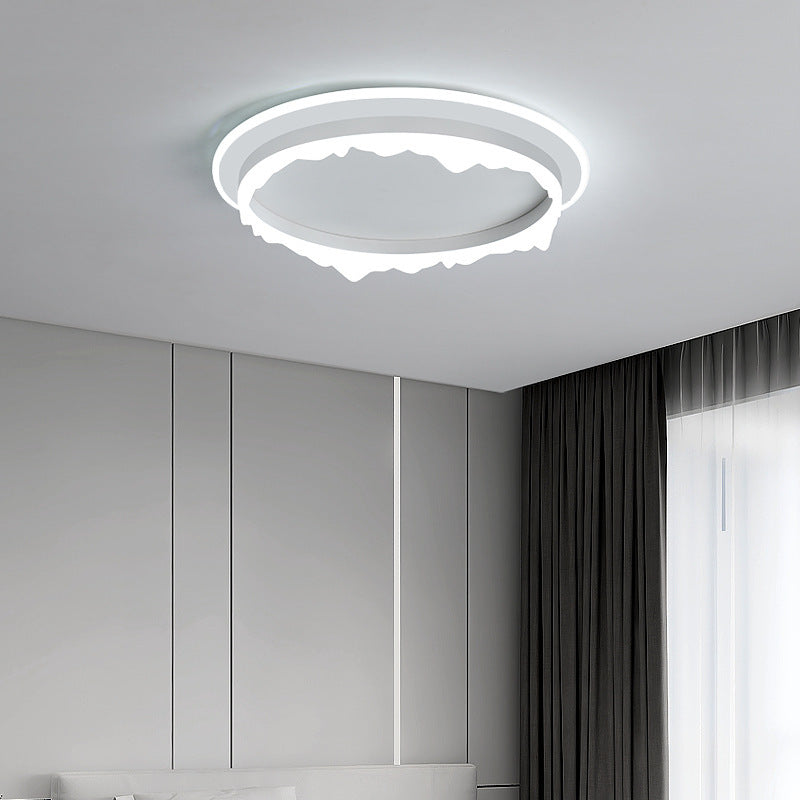 Moderne eklektische runde Eisen-Acryl-LED-Deckenleuchte für das Schlafzimmer 