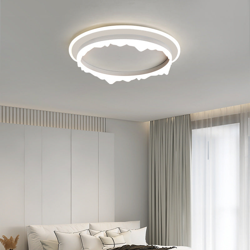 Moderne eklektische runde Eisen-Acryl-LED-Deckenleuchte für das Schlafzimmer 