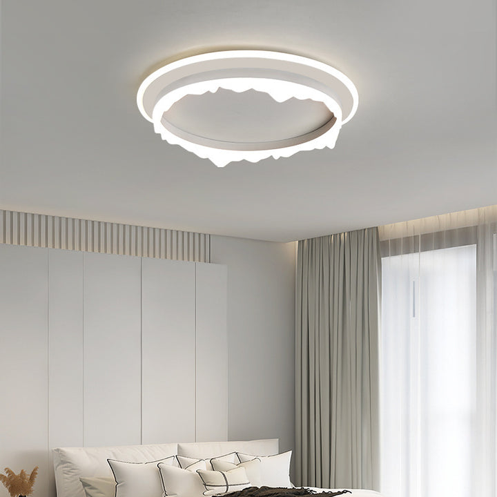 Moderne eklektische runde Eisen-Acryl-LED-Deckenleuchte für das Schlafzimmer 