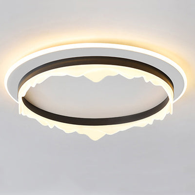 Moderno Eclecticismo Redondo de Hierro Acrílico LED Luz de Techo Empotrada para Dormitorio 