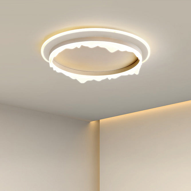 Moderne eklektische runde Eisen-Acryl-LED-Deckenleuchte für das Schlafzimmer 