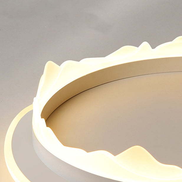 Moderne eklektische runde Eisen-Acryl-LED-Deckenleuchte für das Schlafzimmer 
