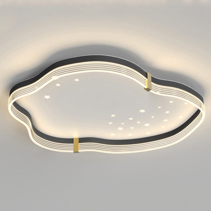 Zeitgenössische Luxus Eisen Acryl Wolken Schirm Stern Dekoration LED Deckenleuchte für Schlafzimmer 