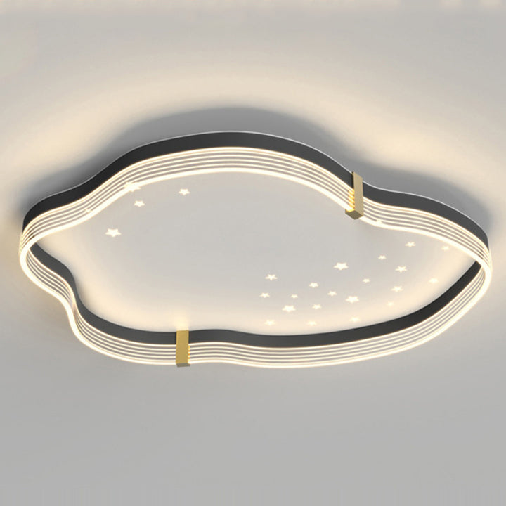 Zeitgenössische Luxus Eisen Acryl Wolken Schirm Stern Dekoration LED Deckenleuchte für Schlafzimmer 