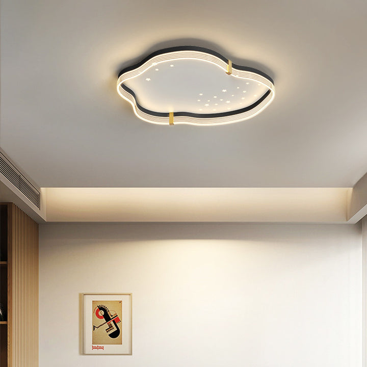 Zeitgenössische Luxus Eisen Acryl Wolken Schirm Stern Dekoration LED Deckenleuchte für Schlafzimmer 