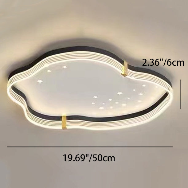 Zeitgenössische Luxus Eisen Acryl Wolken Schirm Stern Dekoration LED Deckenleuchte für Schlafzimmer 