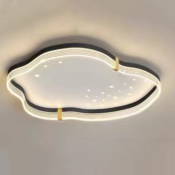 Zeitgenössische Luxus Eisen Acryl Wolken Schirm Stern Dekoration LED Deckenleuchte für Schlafzimmer 