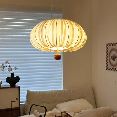 Pantalla de linterna de tela Shabby Chic moderna de madera maciza 1-luz colgante para sala de estar 