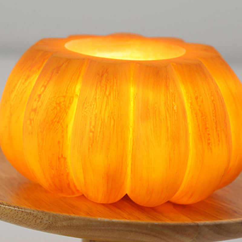 Luz de techo semiempotrada de 1 luz con pantalla de PE de calabaza de resina creativa contemporánea para sala de estar 