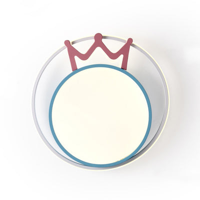 Plafonnier à LED rond en acrylique avec couronne nordique contemporaine pour salon 