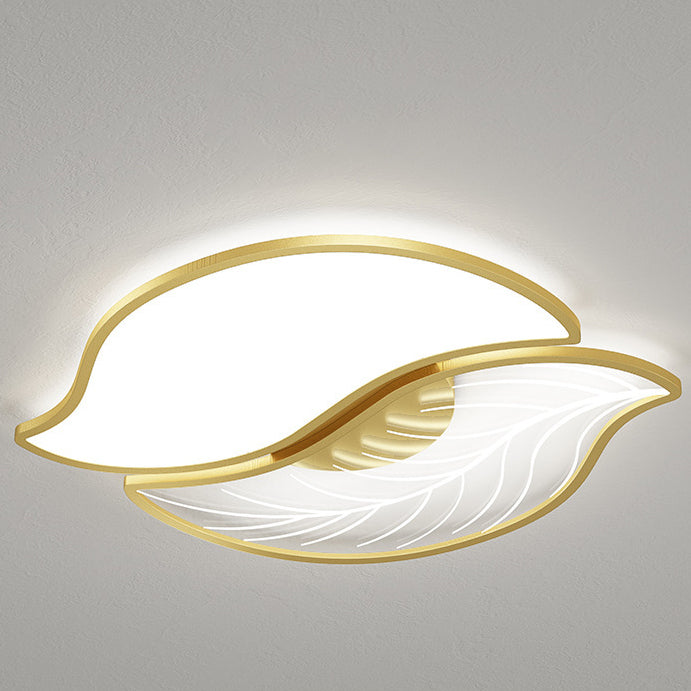 Zeitgenössische kreative Blätter Eisen Acryl LED Deckenleuchte für das Wohnzimmer 