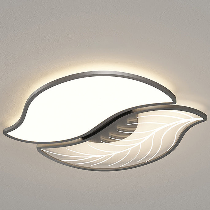 Zeitgenössische kreative Blätter Eisen Acryl LED Deckenleuchte für das Wohnzimmer 
