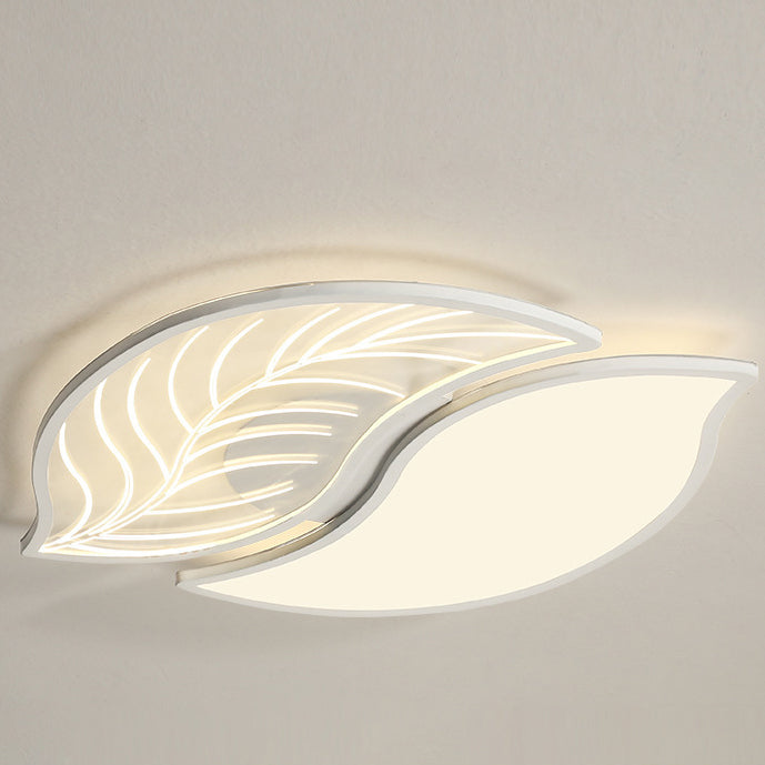 Zeitgenössische kreative Blätter Eisen Acryl LED Deckenleuchte für das Wohnzimmer 