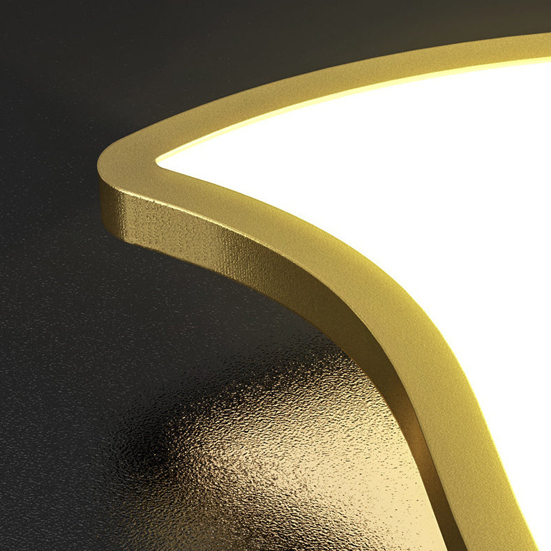 Zeitgenössische kreative Blätter Eisen Acryl LED Deckenleuchte für das Wohnzimmer 
