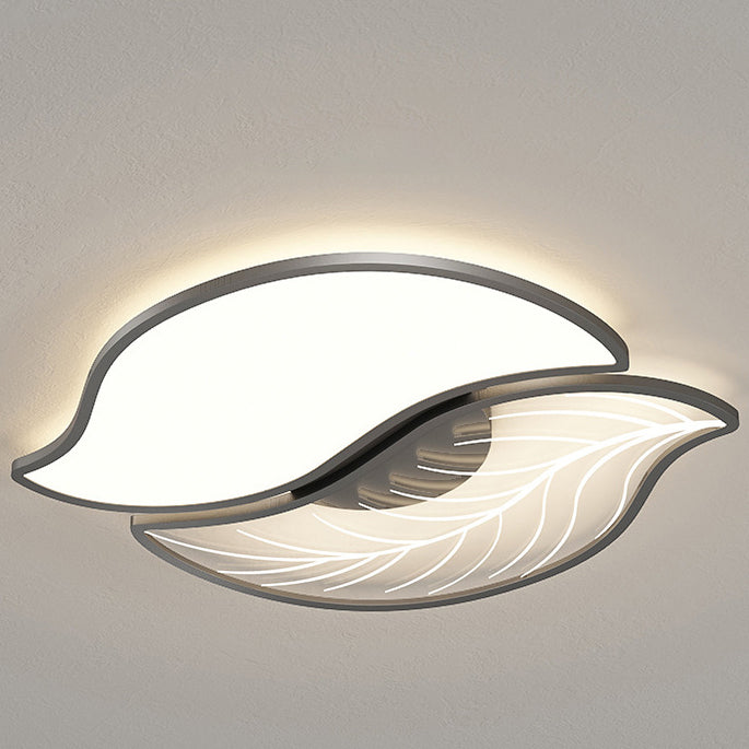 Zeitgenössische kreative Blätter Eisen Acryl LED Deckenleuchte für das Wohnzimmer 