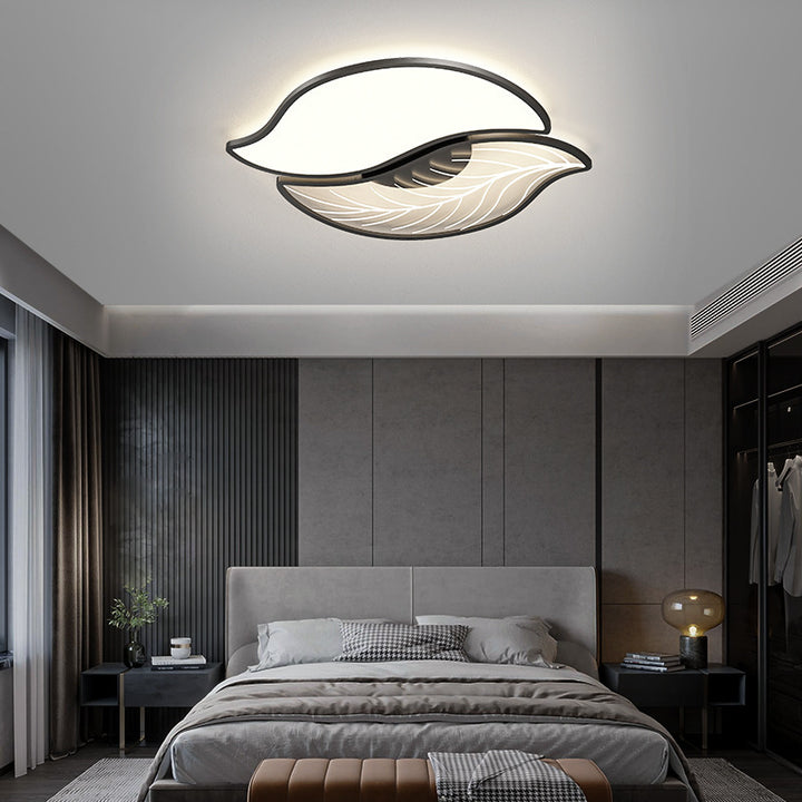 Zeitgenössische kreative Blätter Eisen Acryl LED Deckenleuchte für das Wohnzimmer 