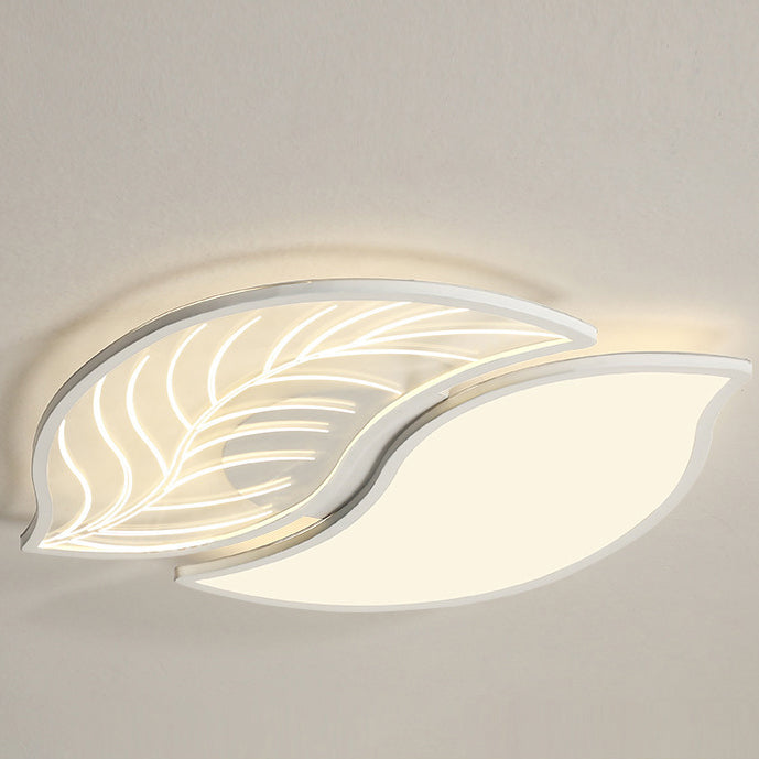 Zeitgenössische kreative Blätter Eisen Acryl LED Deckenleuchte für das Wohnzimmer 