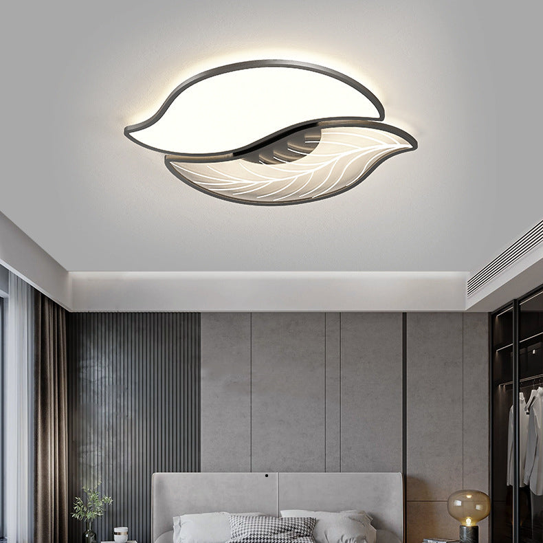 Zeitgenössische kreative Blätter Eisen Acryl LED Deckenleuchte für das Wohnzimmer 