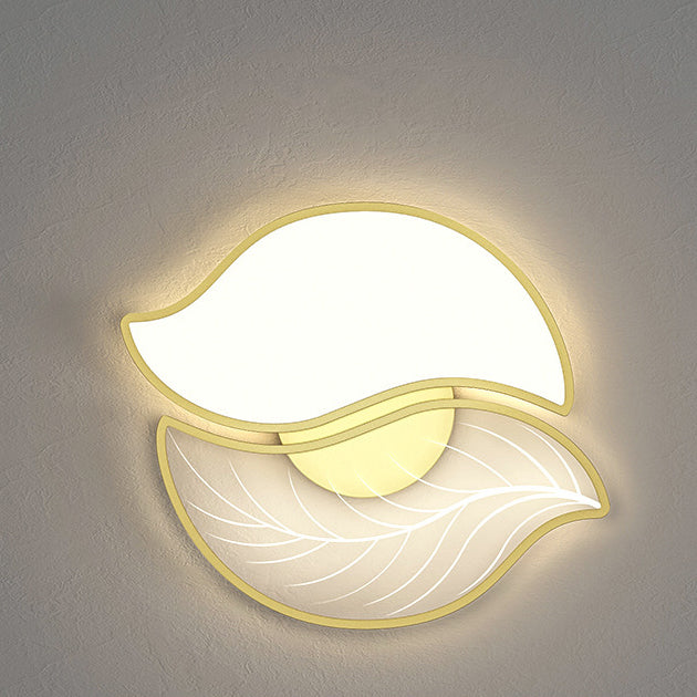 Zeitgenössische kreative Blätter Eisen Acryl LED Deckenleuchte für das Wohnzimmer 