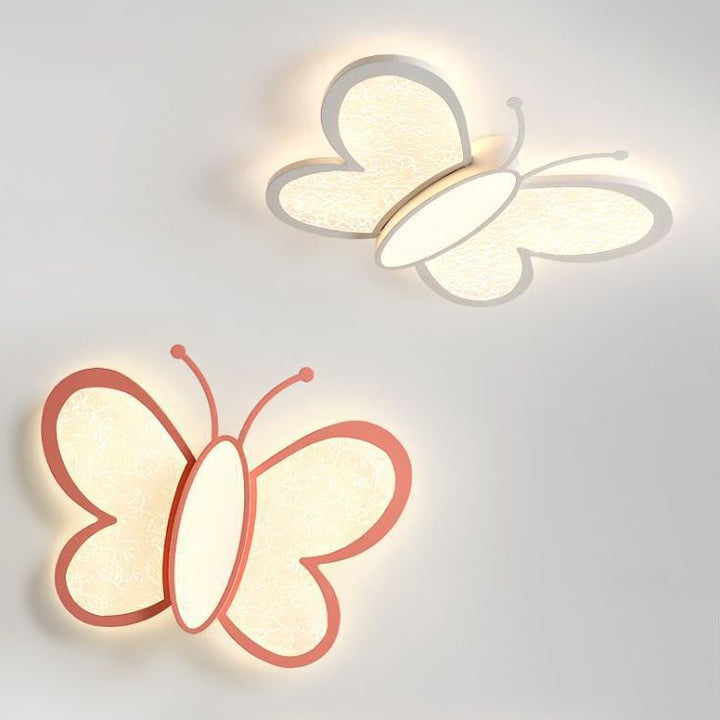 Zeitgenössische Kreative Schmetterling Eisen Acryl LED Deckenleuchte für Wohnzimmer 
