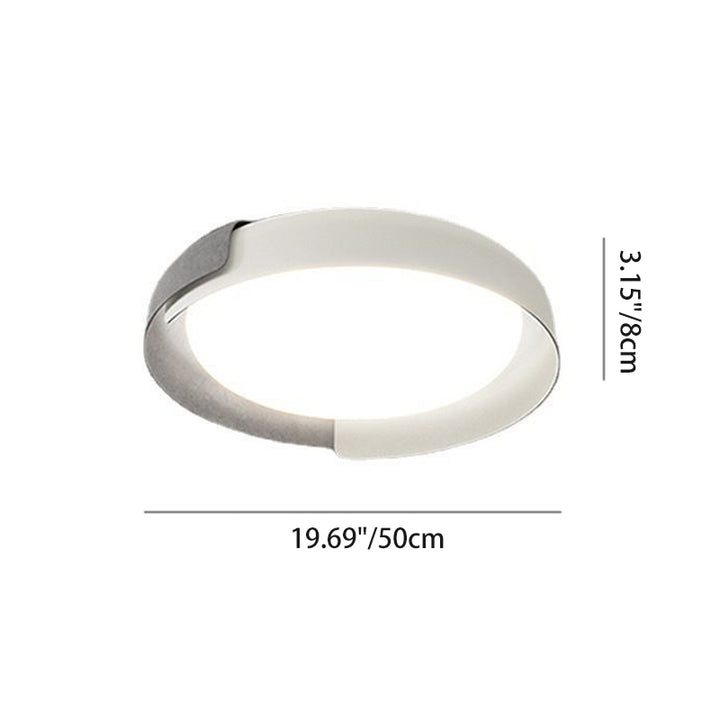 Modern Minimalist Geometric Circle Iron Acrylic LED Flush Mount Ceiling Light For Living Room