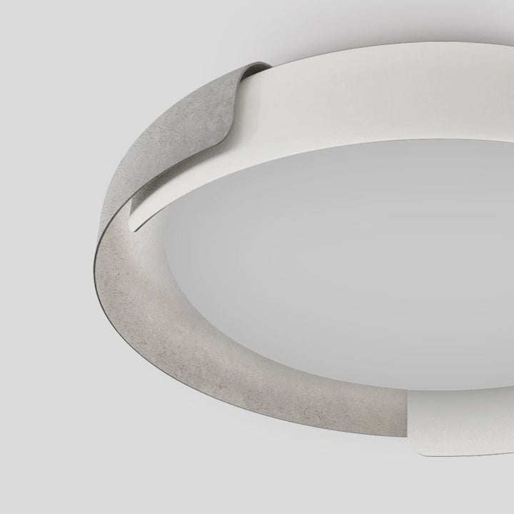 Modern Minimalist Geometric Circle Iron Acrylic LED Flush Mount Ceiling Light For Living Room
