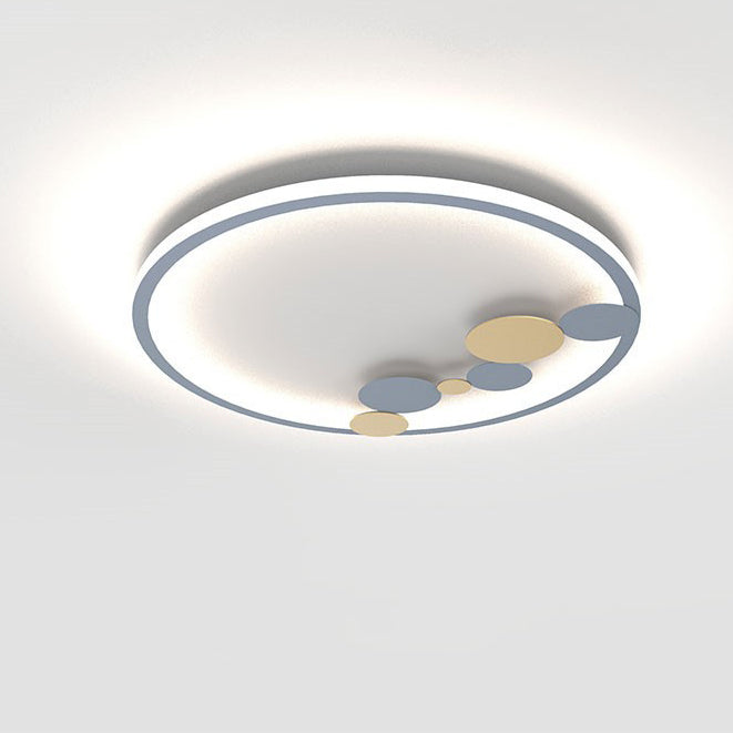 Modern Minimalist Round Iron Acrylic LED Flush Mount Ceiling Light For Living Room