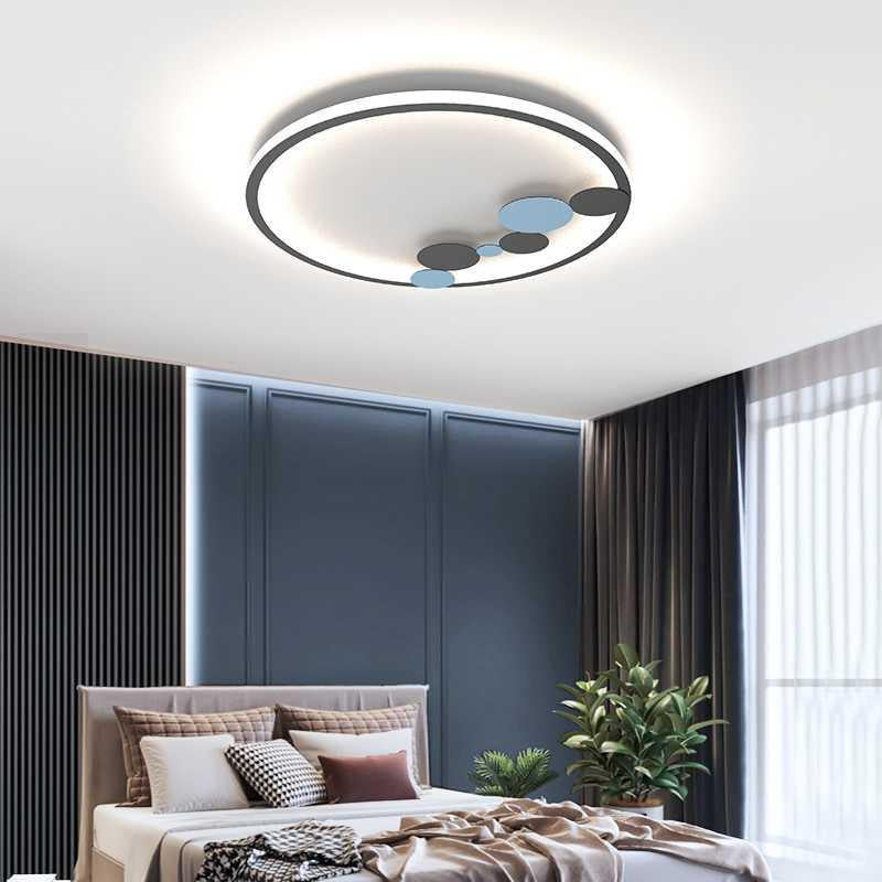 Modern Minimalist Round Iron Acrylic LED Flush Mount Ceiling Light For Living Room