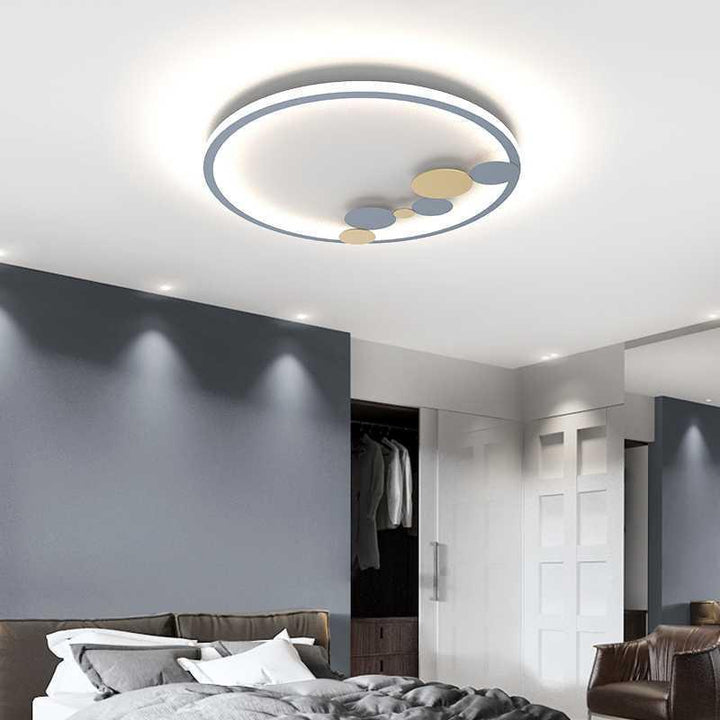 Modern Minimalist Round Iron Acrylic LED Flush Mount Ceiling Light For Living Room