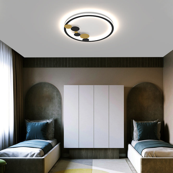 Modern Minimalist Round Iron Acrylic LED Flush Mount Ceiling Light For Living Room