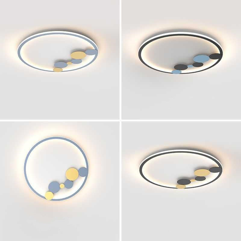 Modern Minimalist Round Iron Acrylic LED Flush Mount Ceiling Light For Living Room