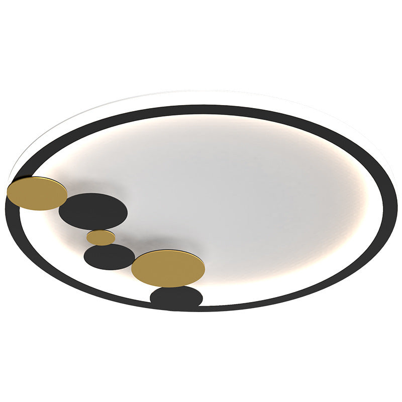 Modern Minimalist Round Iron Acrylic LED Flush Mount Ceiling Light For Living Room