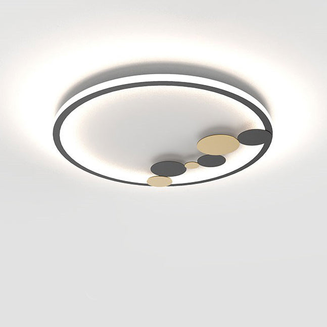 Modern Minimalist Round Iron Acrylic LED Flush Mount Ceiling Light For Living Room