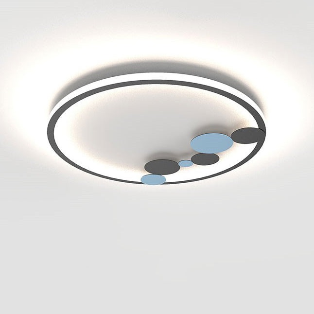 Modern Minimalist Round Iron Acrylic LED Flush Mount Ceiling Light For Living Room