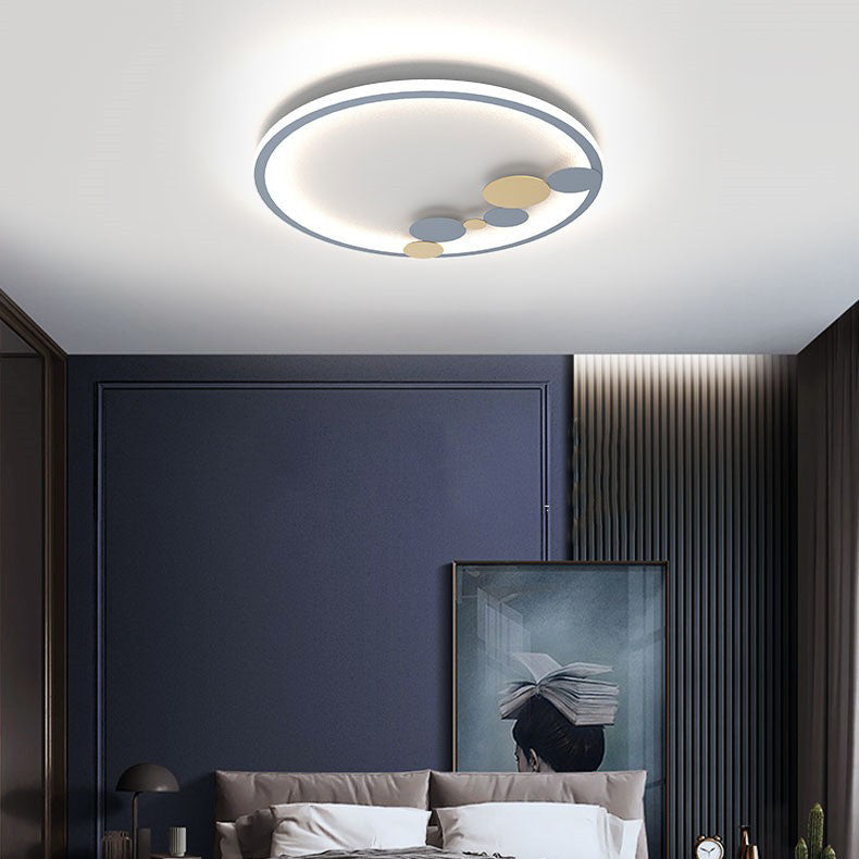 Modern Minimalist Round Iron Acrylic LED Flush Mount Ceiling Light For Living Room