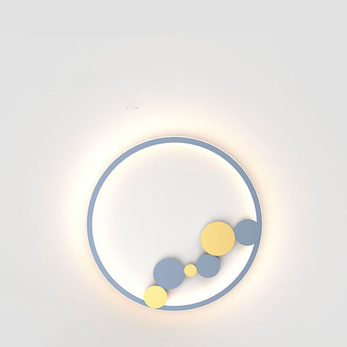 Modern Minimalist Round Iron Acrylic LED Flush Mount Ceiling Light For Living Room
