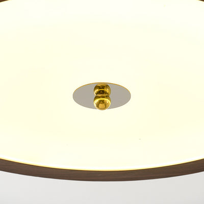 Traditionelle französische Eisen-Faux-Holzmaserung-Acryl-Kronenleuchte LED-Halbeinbau-Deckenleuchte für Wohnzimmer 