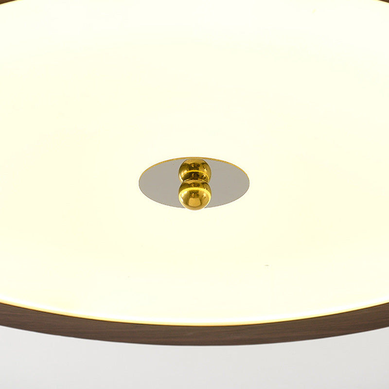 Traditionelle französische Eisen-Faux-Holzmaserung-Acryl-Kronenleuchte LED-Halbeinbau-Deckenleuchte für Wohnzimmer 