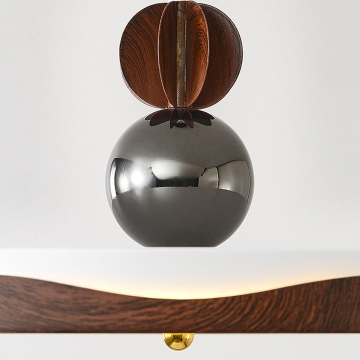 Traditionelle französische Eisen-Faux-Holzmaserung-Acryl-Kronenleuchte LED Pendelleuchte für Wohnzimmer 