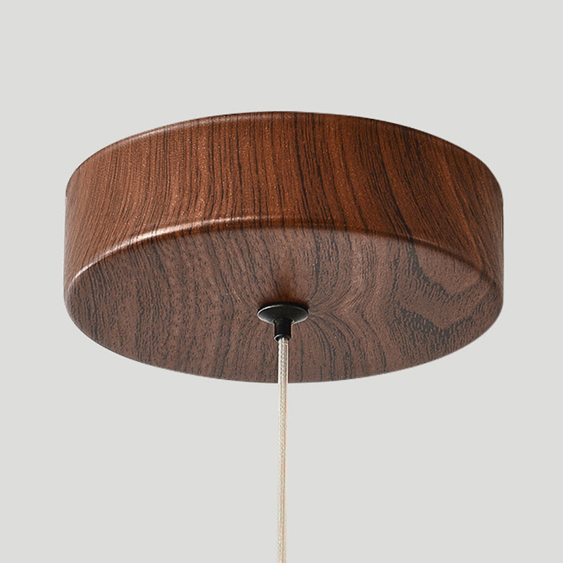 Traditionelle französische Eisen-Faux-Holzmaserung-Acryl-Kronenleuchte LED Pendelleuchte für Wohnzimmer 