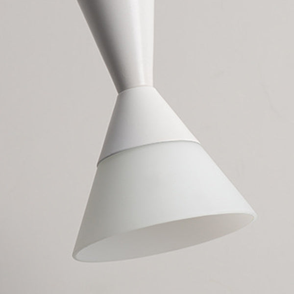 Moderne Mid-Century Eisen Aluminium Horn Schirm LED Pendelleuchte Spotlight für Wohnzimmer 
