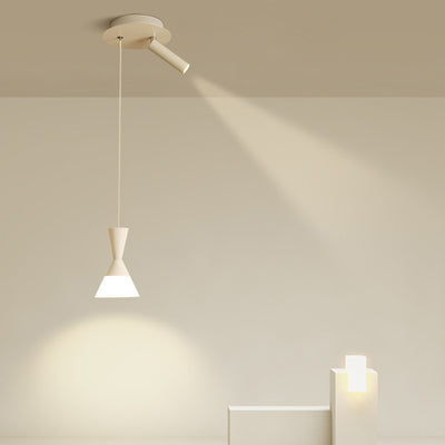 Moderne Mid-Century Eisen Aluminium Horn Schirm LED Pendelleuchte Spotlight für Wohnzimmer 